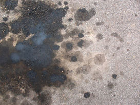Oil Stained Driveway